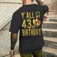 みんな私の43歳の誕生日面白いハッピー43歳の誕生日 メンズTシャツ バックプリント 彼への贈り物