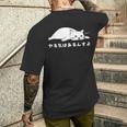 やる気はあるんすよ 白猫 ねこ 猫好き やる気 かわいい おもしろ メンズTシャツ バックプリント 彼への贈り物