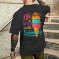 アイスクリームスクープ ジェラート好き フローズンヨーグルト アイスクリーム メンズTシャツ バックプリント 彼への贈り物