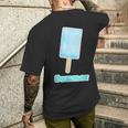 アイスバー・ソーダ／夏【サマータイム】アイスクリーム ポップ リゾート かわいい メンズTシャツ バックプリント 彼への贈り物