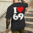 アイラブハート 69 シックスティナイン メンズTシャツ バックプリント 彼への贈り物