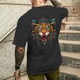 アステカ メキシコ神話 ネイティブメキシコプライド マヤジャガー メンズTシャツ バックプリント 彼への贈り物