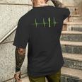 アスパラガス ハートビートパルス グリーンベジタリアンベジタリアンベジタリアンベジタブルズ メンズTシャツ バックプリント 彼への贈り物