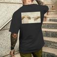アダム・ミケランジェロによる創造 美術史 メンズTシャツ バックプリント 彼への贈り物
