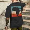 アフリカ地図 大陸 アフリカの誇りに ブラック 歴史月 メンズTシャツ バックプリント 彼への贈り物
