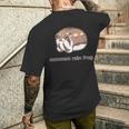 アメフクラガエル おもしろ ゆるかわ かわいい ギフト 理系 カエル メンズTシャツ バックプリント 彼への贈り物