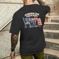 アメリカのトラック運転手 アメリカの国旗 愛国的なトラック運転手 ビッグリグ メンズTシャツ バックプリント 彼への贈り物