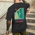 アラスカ 広告 ビンテージ レトロ ポスター メンズTシャツ バックプリント 彼への贈り物