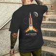 アルテミスii宇宙ロケット打ち上げミッショントゥザムーンアルテミス2 メンズTシャツ バックプリント 彼への贈り物