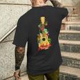 アロハ ハワイアン アイランド ウクレレ フラワー アロハ ハワイ メンズTシャツ バックプリント 彼への贈り物
