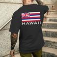 アロハのハワイ州旗 メンズTシャツ バックプリント 彼への贈り物