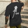 イカ『たこ 凧』ゆるくて かわいい 面白 動物 ギャグ ジョーク ダジャレ お笑い 長袖tシャツ メンズTシャツ バックプリント 彼への贈り物