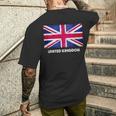 イギリスの国旗。 メンズTシャツ バックプリント 彼への贈り物