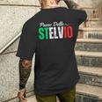 イタリア山アルプス旅行 パッソ・デッロ・ステルヴィオ メンズ レディース メンズTシャツ バックプリント 彼への贈り物