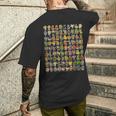 イタリア語-ブレインローz世代面白いミーム90ブレインロットキャラクター メンズTシャツ バックプリント 彼への贈り物