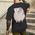 イングリッシュブルドッグハグ メンズTシャツ バックプリント 彼への贈り物