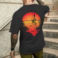 ウィンドサーフィン サンセット ウィンドサーフ メンズ レディース サーフィン メンズTシャツ バックプリント 彼への贈り物