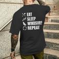 ウインドサーフィンルーティン ウインドサーフィンコーチ セイルボーディング メンズTシャツ バックプリント 彼への贈り物