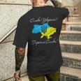 ウクライナの地図-独立記念日-ウクライナへの栄光 メンズTシャツ バックプリント 彼への贈り物