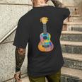 ウクレレ 楽器 モチーフ イラスト ウクレレ メンズTシャツ バックプリント 彼への贈り物