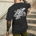 ウミガメのギフト 素晴らしい海洋生物のウミガメ メンズTシャツ バックプリント 彼への贈り物