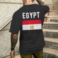 エジプト国旗 エジプト 国地図 国旗 メンズTシャツ バックプリント 彼への贈り物