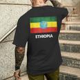 エチオピア国旗tシャツ メンズTシャツ バックプリント 彼への贈り物