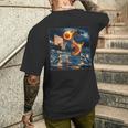 エビダンキングオンシャークファニーフィッシングミーム メンズTシャツ バックプリント 彼への贈り物