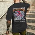 オクトパス侍 エイトアームズ 戦士 メンズ レディース メンズTシャツ バックプリント 彼への贈り物