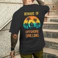 オフショア掘削に気をつけて面白い言葉 メンズTシャツ バックプリント 彼への贈り物