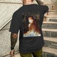 オーギュスト・ルノワール マドモアゼル・ダンヴェールの肖像 メンズTシャツ バックプリント 彼への贈り物