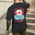 カナダでの釣り 長袖tシャツ メンズTシャツ バックプリント 彼への贈り物