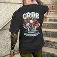 カニアレルギー Crab Allergy Community メンズTシャツ バックプリント 彼への贈り物