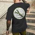 カラフル レトロ カマキリ 昆虫 ヴィンテージ デザイン メンズTシャツ バックプリント 彼への贈り物