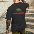 カリフォルニア州旗ベア 1846 メンズTシャツ バックプリント 彼への贈り物