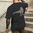 カルノタウルス 恐竜 ディノサワ 肉食恐竜 メンズTシャツ バックプリント 彼への贈り物