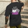 カワイイ猫の山 アセクシャルプライド メンズTシャツ バックプリント 彼への贈り物