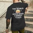 キャロットケーキ レシピ カップケーキ パイ グルテンフリー ビーガン メンズTシャツ バックプリント 彼への贈り物