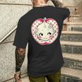 キューピー 赤ちゃん りんご 水玉 長袖tシャツ メンズTシャツ バックプリント 彼への贈り物