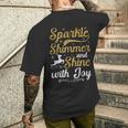 キラキラ光る輝きと輝きを放つクリスマス。 メンズTシャツ バックプリント 彼への贈り物