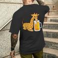 キリンビール 愉快なキリン愛好家 面白いキリン メンズTシャツ バックプリント 彼への贈り物