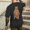 クマ 野球 野球用バット スポーツ メンズTシャツ バックプリント 彼への贈り物