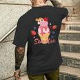 クレヨンしんちゃん ひまわりとアイスクリームしんちゃんのティータイム メンズTシャツ バックプリント 彼への贈り物