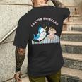クレヨンしんちゃん ひまわりとシロ 釣りごっこ メンズTシャツ バックプリント 彼への贈り物