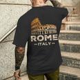 クール ヴィンテージ ローマ イタリア コロッセオ お土産 ローマ イタリア メンズTシャツ バックプリント 彼への贈り物