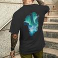 グリーンランド オーロラ ヌーク 北極 オーロラ シーン バケーション メンズTシャツ バックプリント 彼への贈り物