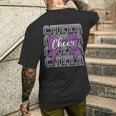 コケット チアボウ スポーツ チアリーダー チアリーディング パープル メンズTシャツ バックプリント 彼への贈り物
