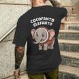 ココファント エレファント イタリアン ブレイン ミーム メンズTシャツ バックプリント 彼への贈り物