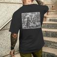ゴシック オカルト 悪魔 ホラー ウッドカット メンズTシャツ バックプリント 彼への贈り物