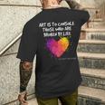 ゴッホ アート引用 ブロークンライフ アーティスト インスピレーション ハート バイブ 長袖tシャツ メンズTシャツ バックプリント 彼への贈り物